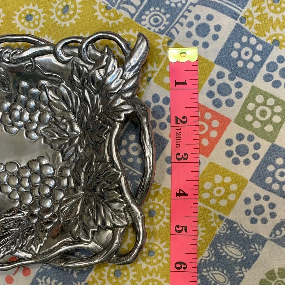 Vintage Arthur Court 1995 Silver Rectangular Grape Motif Tray - Picture 14 of 14